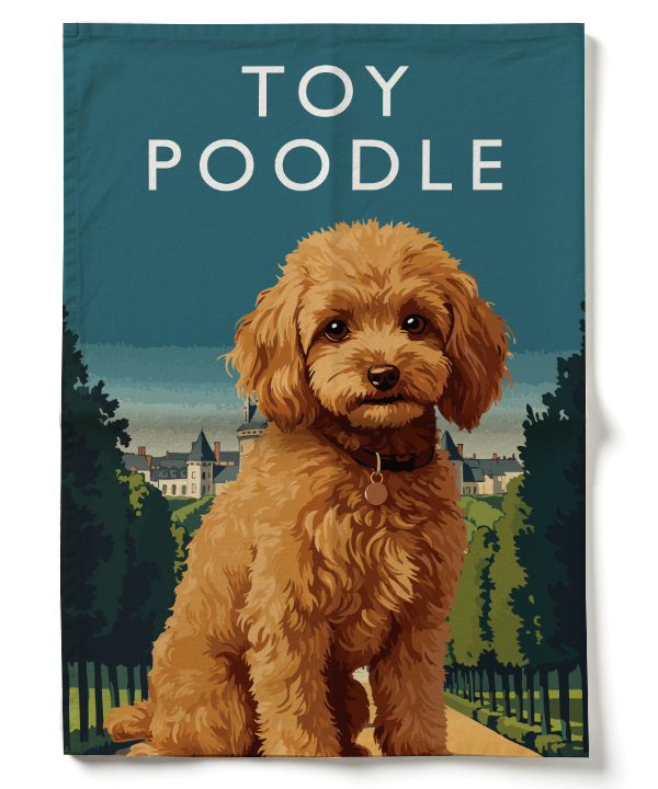 Toy Poodle Tea Towel