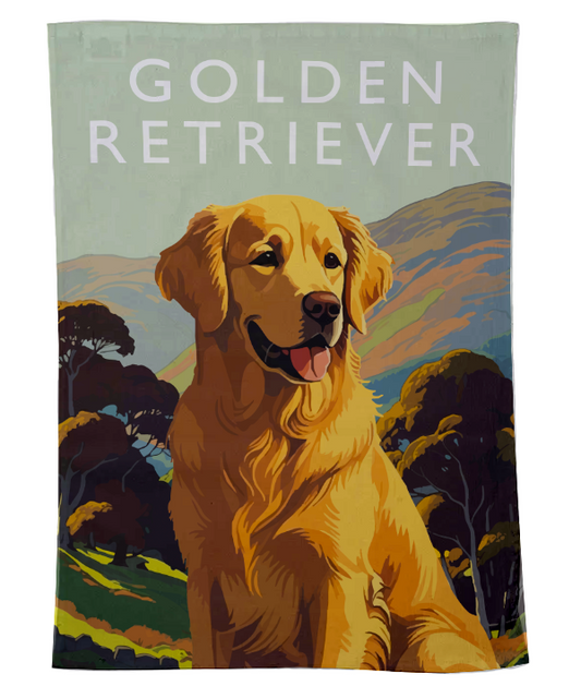 Golden Retriever Tea Towel