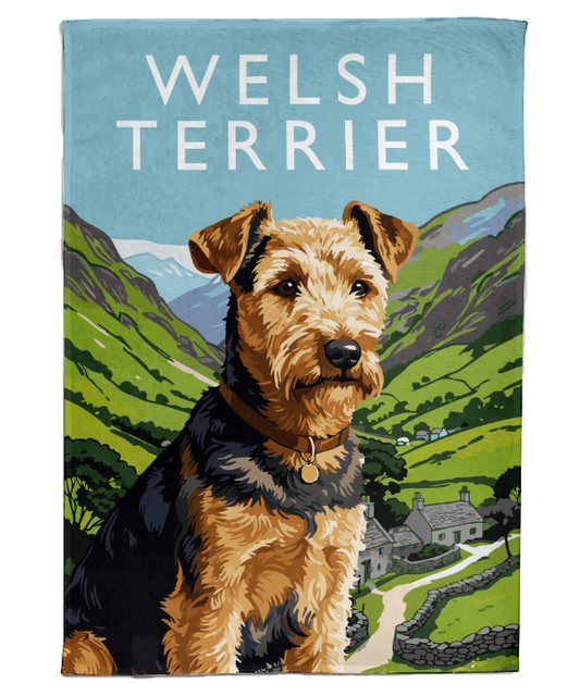 Welsh Terrier Tea Towel