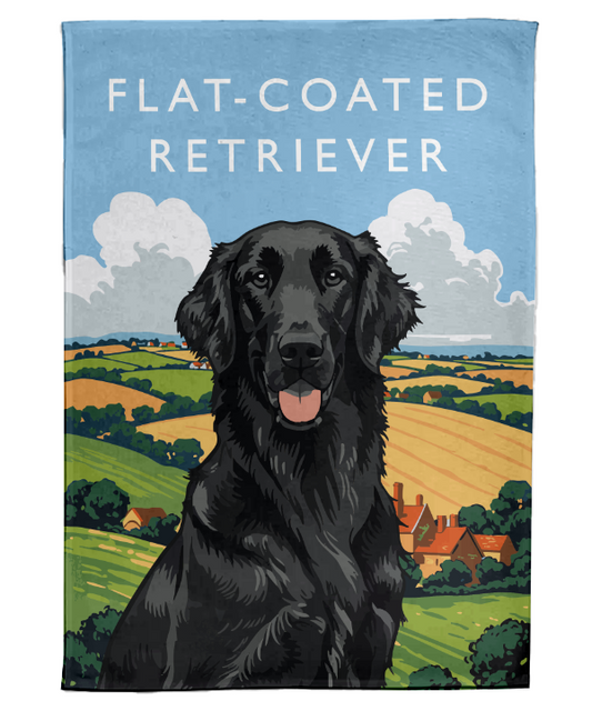 Flat-Coated Retriever Tea Towel