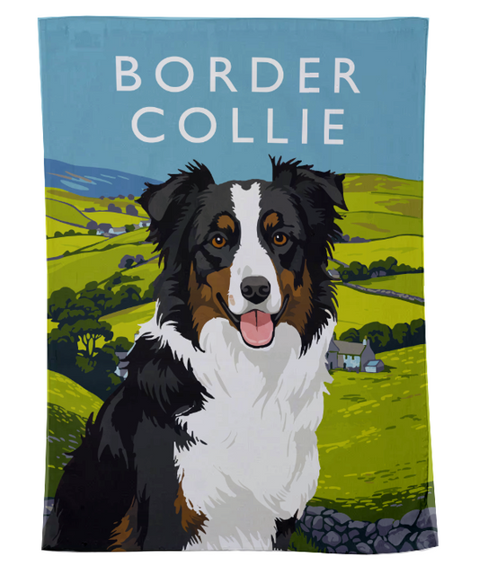 Border Collie Tea Towel