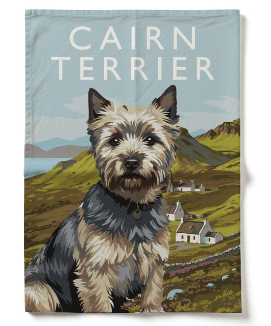Cairn Terrier Tea Towel