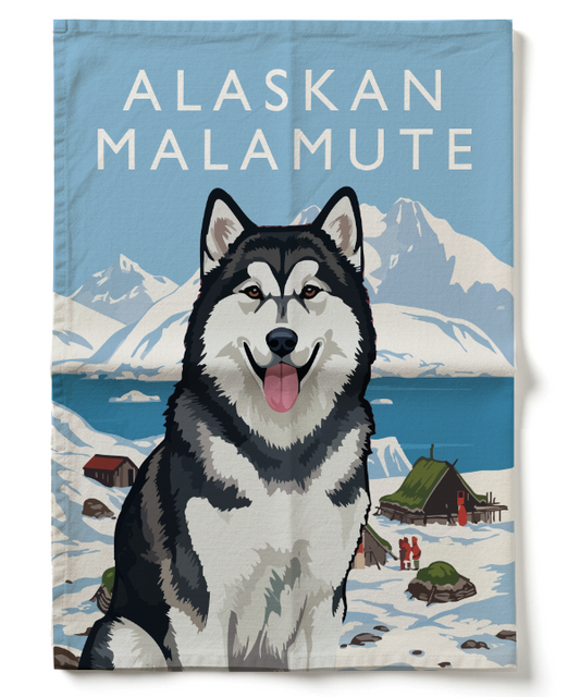 Alaskan Malamute Tea Towel