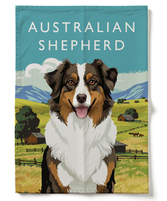 Australian Shepherd Tea Towel
