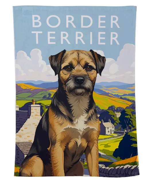 Border Terrier Tea Towel