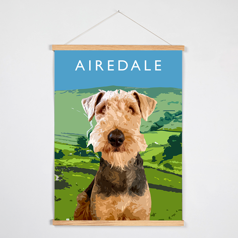 Airedale Art Print with Hanger (Terriers of the British Isles)