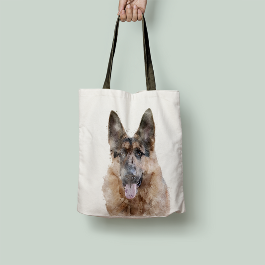 German Shepherd Canvas Tote Bag