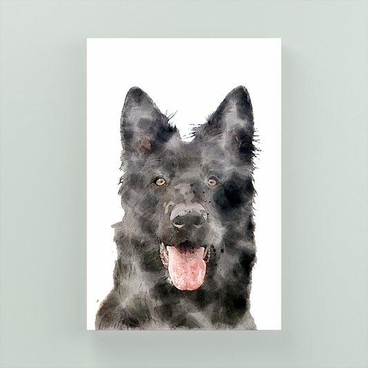 German Shepherd (Black) Canvas