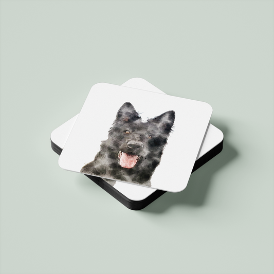 German Shepherd (Black) Drink Coaster