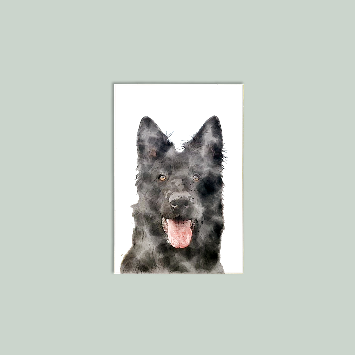 German Shepherd (Black) Notecards