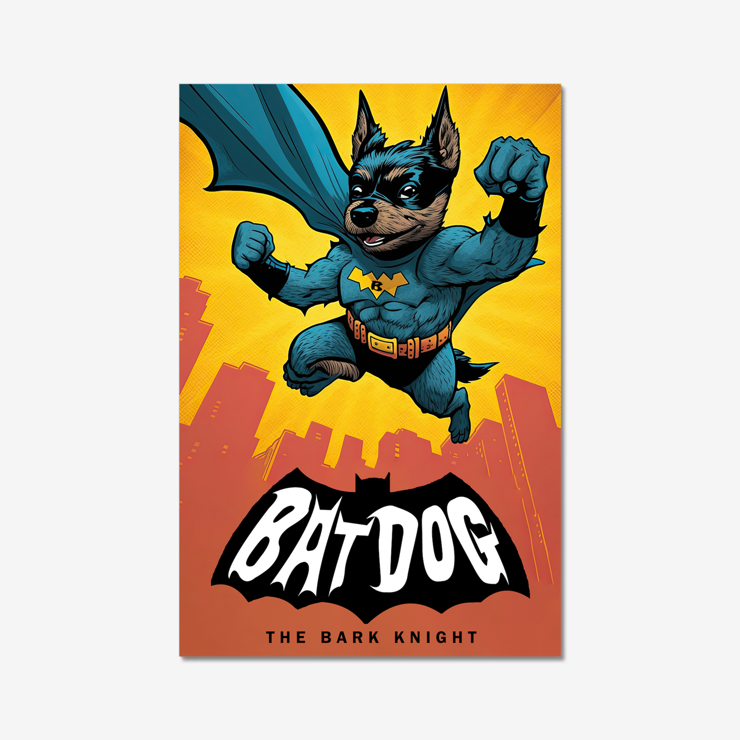 Bat Dog (The Bark Knight) Alternative Movie Fine Art Print