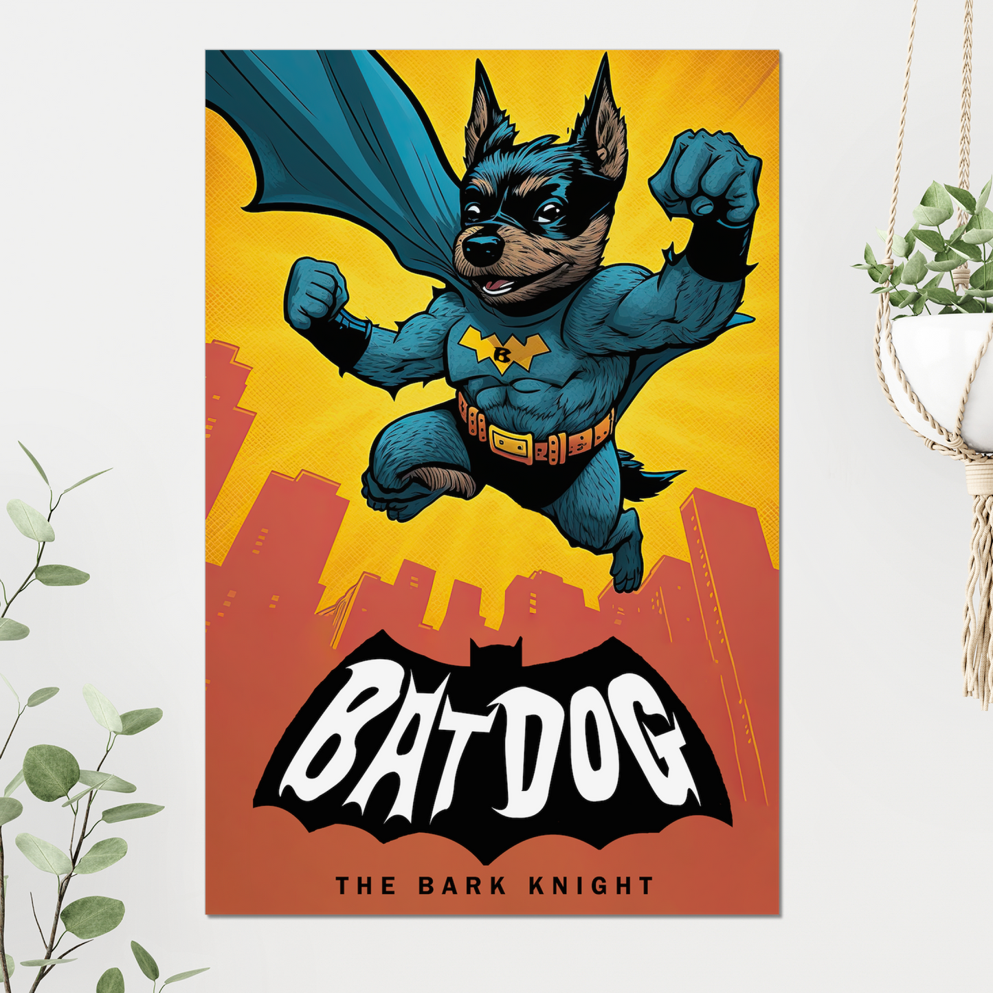 Bat Dog (The Bark Knight) Alternative Movie Fine Art Print