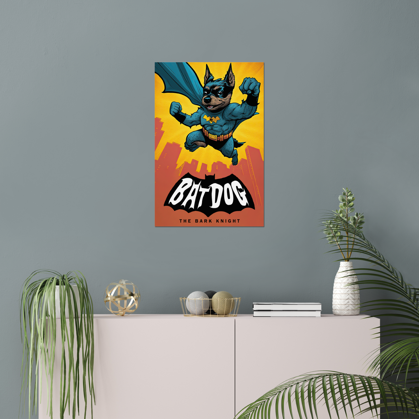 Bat Dog (The Bark Knight) Alternative Movie Fine Art Print