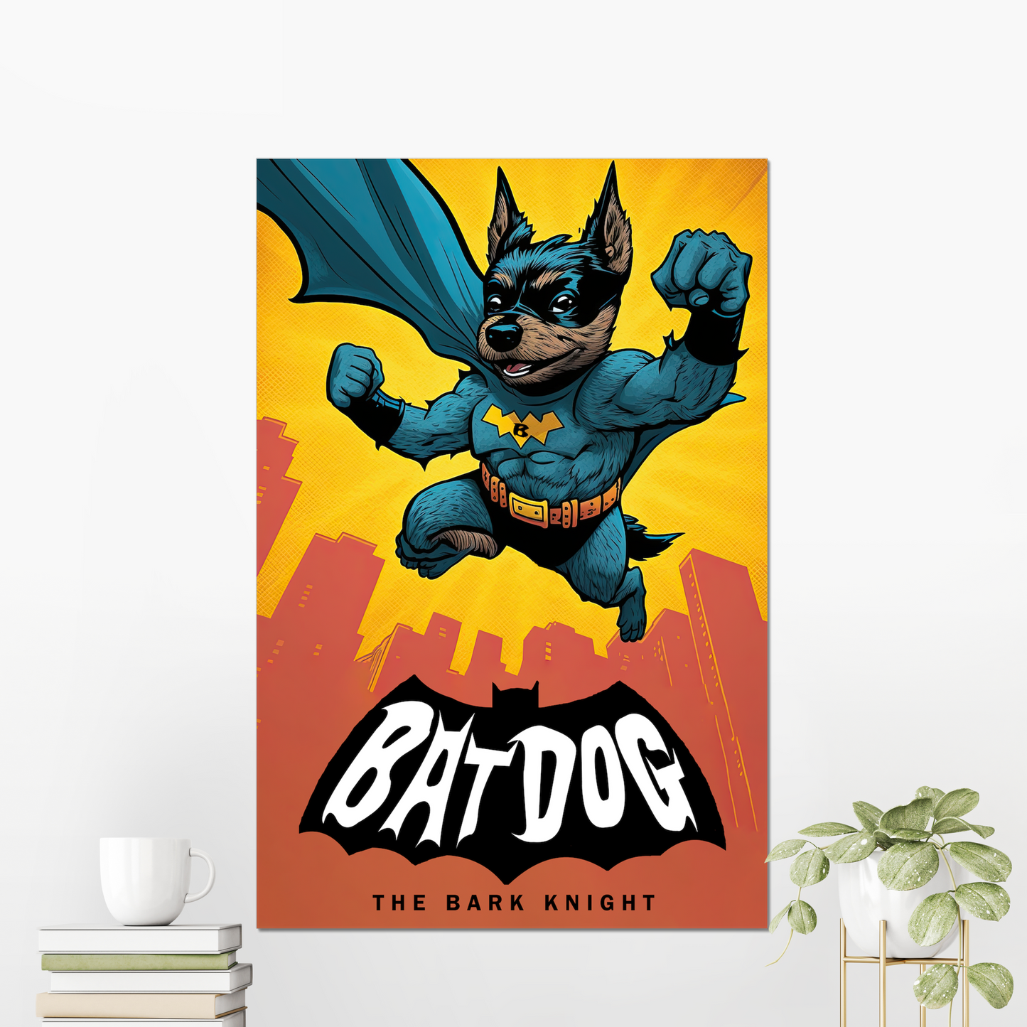 Bat Dog (The Bark Knight) Alternative Movie Fine Art Print